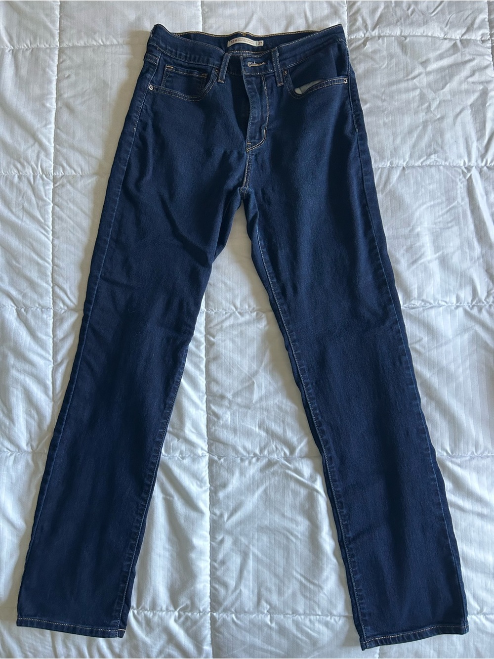 Dark Blue Women's Straight-Leg Jeans